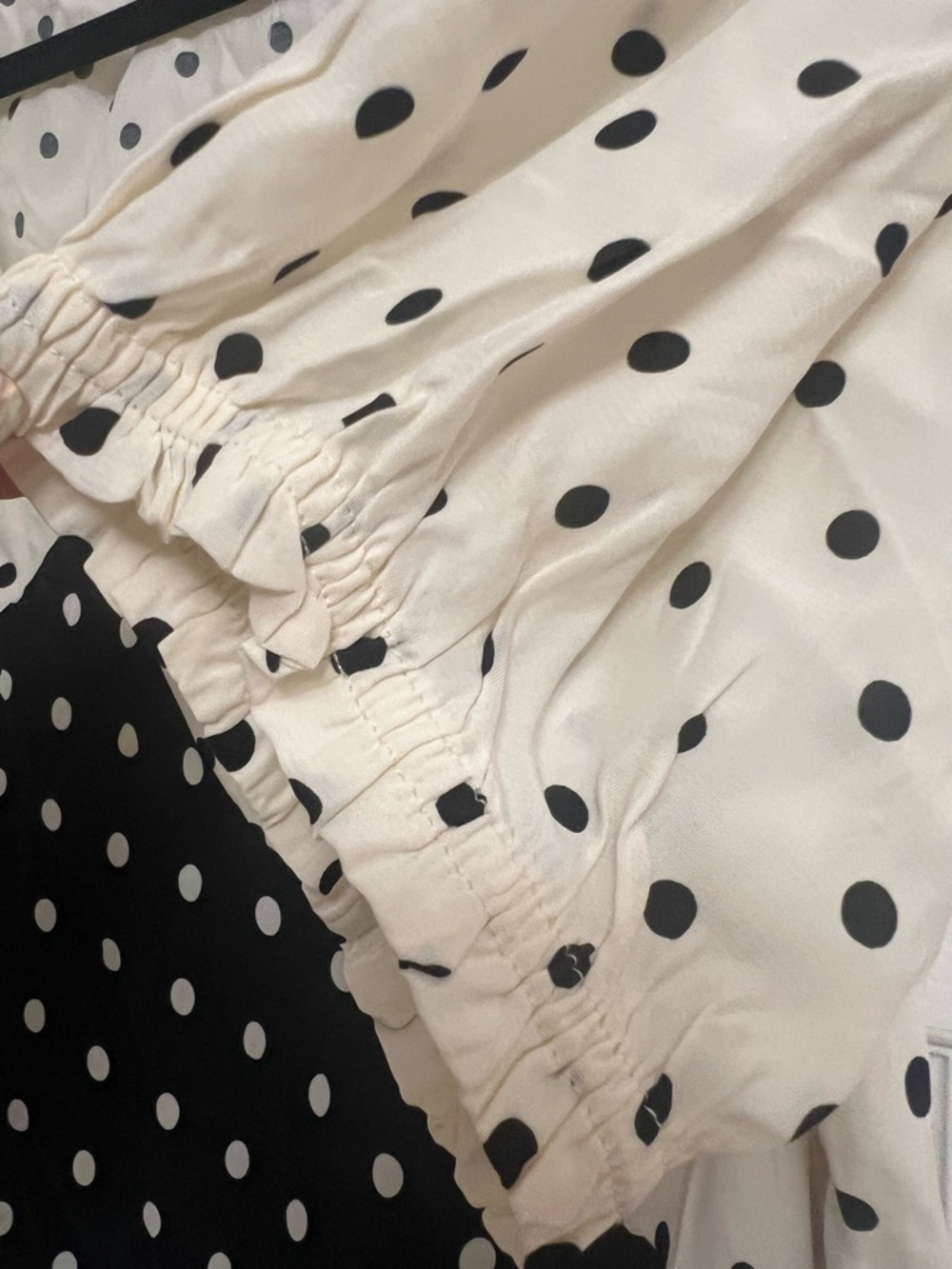 A New Day | Polka Dot V-Neck Midi Dress in Black and Cream - Picture 5 of 13